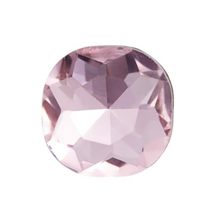Crystal Embellishments (5pcs Embellishment Rhinestone, Pink Asscher Foil Back Crystal 12x12mm/pack (3-pack Value Bundle), SAVE)