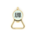 thumbnail image 1 of Bar Code Effect Fracture Art Deco  Fashion Beer Bottle Cap Opener Stainless Steel Key Chain, 1 of 3