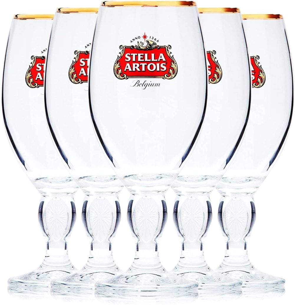Stella Artois 5Pack Original Beer Glass Chalice, 33cl
