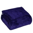 thumbnail image 3 of Home Soft Things Solid Flannel Fleece Blanket, Luxury Soft Cozy Fluffy Blanket - Blue - Twin (60" x 90"), 3 of 7