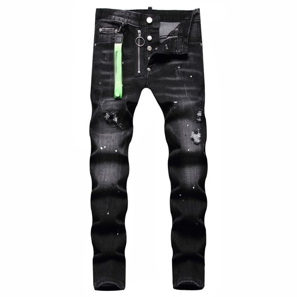 FYEGRE Slim Tapered Jeans for Men Men's Slim Fit Stretch Denim Jeans For Everyday Wear Comfortable Casual Trousers With Belt Loops And Durable Versatile Design Grey 48