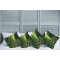 thumbnail image 2 of Ambesonne Nature Throw Pillow Cover 4 Pack, Idyllic Forest Design, 24", Emerald Hunter Green, 2 of 7