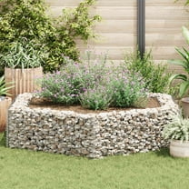 vidaXL Gabion Basket Hexagonal, Gabion Raised Bed for Garden, High Load Capacity, 78.7"x68.1"x15.7"