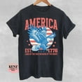 thumbnail image 3 of USA shirt Summer BBQ t-shirt Red White and Blue America Tee Comfort ColorsÂ® Women's 4th of July Fourth of July Shirt T-Shirt 1776 Tee, 3 of 3