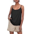 thumbnail image 2 of Womens Tank Tops Women's Seamless Built In Pads Loose Fit Slimming Tank Camisole Tops for Women Black XXXL, 2 of 4