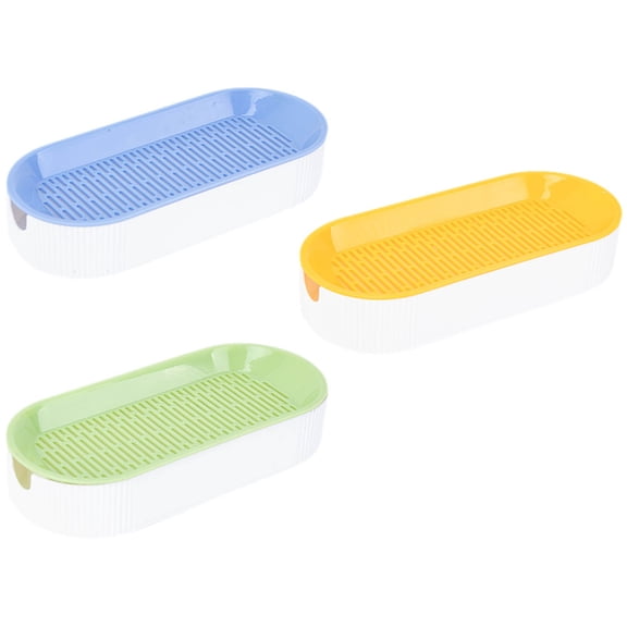 LOLIPPYY Set of 3 Hydroponic Cat Grass with Yellow Double Layer Plastic Design for Indoor Pet Care