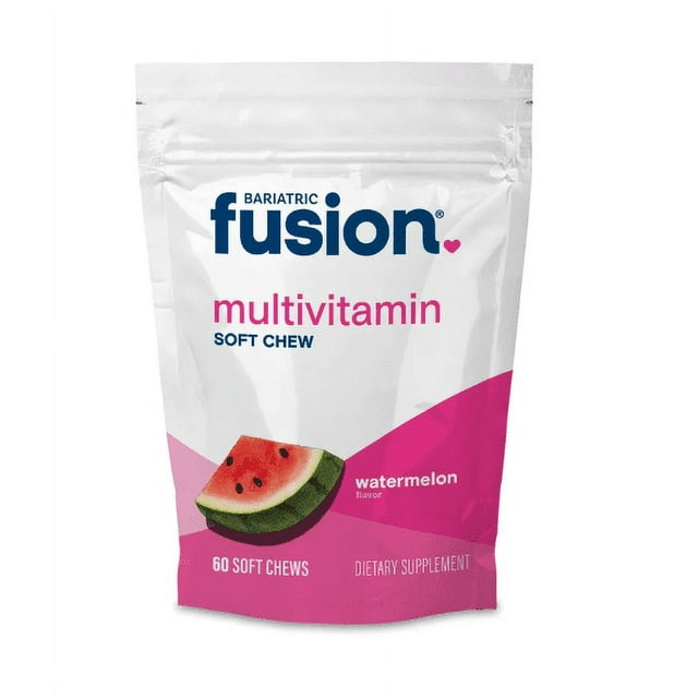 Bariatric Fusion Multivitamin Soft Chews Watermelon Flavor | 60 Soft Chews | 30 Servings