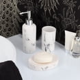 thumbnail image 4 of Evideco French Home Goods Marble White Tumbler Elegant French Country Dolomite Bathroom Tumblers, 4 of 7