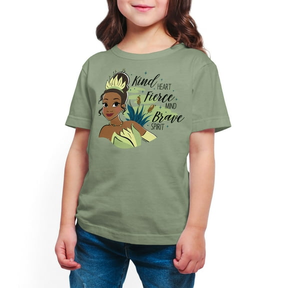 Disney Princess - Tiana Kind Fierce Brave - Toddler And Youth Short Sleeve Graphic T-Shirt