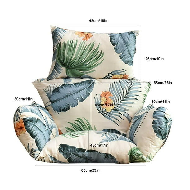 Cojín de columpio individual colgante, colchón para silla de casa, cojín Lumbar para la espalda, almohadas de felpa para sofá, cojín elástico suave, decoración Fivean unisex