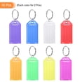 thumbnail image 3 of Plastic Key Tag, 16 Pack Key Identifiers with Split Ring Labels Window 58x28mm, 8 Assorted Colors, 3 of 6