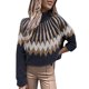 thumbnail image 1 of Suéteres de invierno Gibobby suéter de manga larga cuello mujer estampado azul XL, 1 of 4