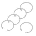 thumbnail image 1 of Uxcell Internal Retaining Rings, E-Clip Snap Rings Stainless Steel Internal Circlip for Automobile mm 55, 1 of 7