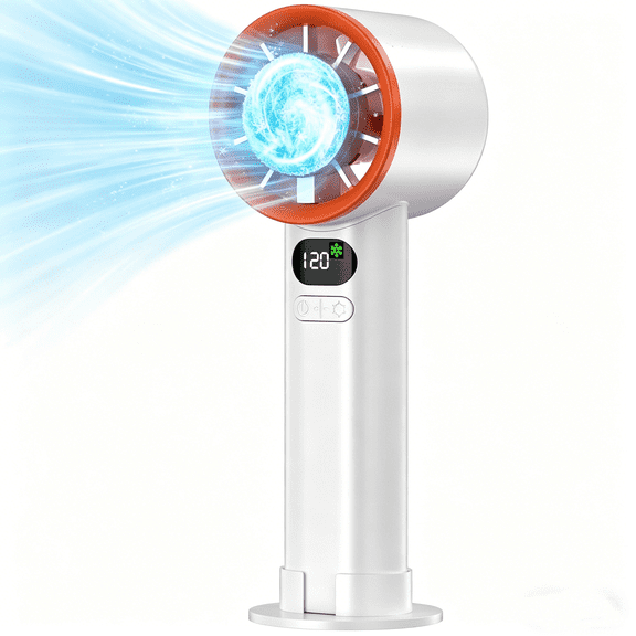 Portable Handheld Fan, Personal Hand Held Turbo Fan, USB-C Rechargeable Battery Mini Fan, 1-120 Speed Adjustable, LED Display, Mini Pocket Fans for Women, Men, Travel, Office, Outdoor Use