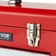 thumbnail image 1 of VEVOR Caja de herramientas portátil de metal de 20,5 pulgadas con 3 cajones, organizador de herramientas, color rojo, 1 of 9