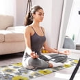 thumbnail image 3 of Non Slip Kitchen Floor Mat Flower Watercolor Gray Yellow Art Set 2 Piece Kitchen Rug Yoga Mat, 3 of 6
