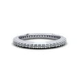 thumbnail image 2 of Natural .45Ct Round Cut Diamond Stackable Women's Anniversary Wedding Eternity Band Ring Solid 18k White Gold F VS2, 2 of 3