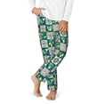 thumbnail image 2 of Wukai Lemon and Leaves Print Teenagers' Pajama Pant Sleep Pajama Lounge Pant PJ Bottoms with Pockets and Button Fly(Available in Big & Tall)-XS(5-6), 2 of 6