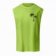 thumbnail image 4 of HCNTES Mens Active Quick Dry Tech Stretch Lightweight Sleeveless Muscle Shirt(Green,XXXL), 4 of 4