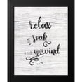 thumbnail image 2 of CAD Designs 20x24 Black Modern Framed Museum Art Print Titled - Relax Soak Unwind, 2 of 5