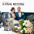 thumbnail image 4 of JAGASY Cat Mini Cremation Urn for Ashes Adult Male, Blue Small Keepsake Urns for Human Ashes, Ocean Beach Water & Butterfly Crabs Decorative Urns for Companion, Memorial Urn for Mom & Dad, (3 Inch), 4 of 7
