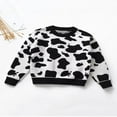 thumbnail image 3 of Bébé bébé Filles Manches Longues Vache Pull Pull Pull Noir 18-24 Mois, 3 of 8