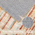 thumbnail image 4 of GlowSol 2' x 6' Washable Runner Rug Modern Non Slip Kitchen Rugs Braided Print Design Entryway Rug for Hallway Laundry Room, Multi, 4 of 7