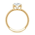thumbnail image 2 of Rosec Jewels Certified Moissanite Cushion Cut Engagement Ring 3 Carat - Moissanite Solitaire Ring - 8 mm - D-VS1 Grade, 18K Yellow Gold, US 5.00, 2 of 8