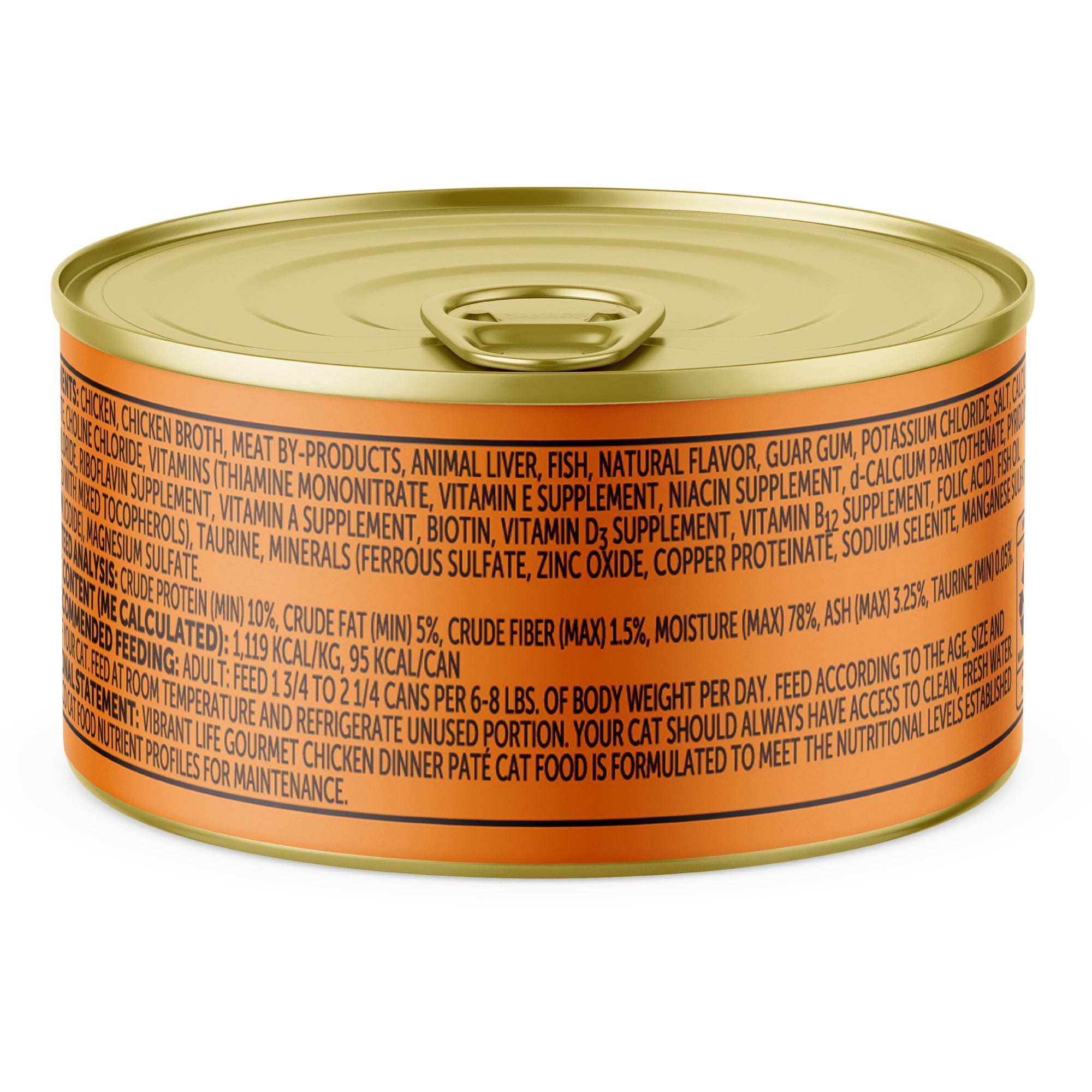 Vibrant Life Gourmet Chicken Pate Wet Cat Food, 3 oz Can - Walmart.com