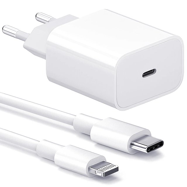 High quality new charger for iPad - Fast charger - Power adapter + Cable - 20W USB-C White