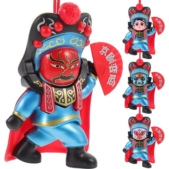 Muñeco de la ópera de Sichuan Guangmc con cara de muñeca, decoración para coche, juguete azul