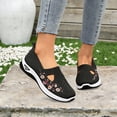 thumbnail image 5 of CAIXAI Low Top Walking Shoes Wide Walking Shoes for Women Classic Mesh Knitted Woven Sneakers Women Walking Anti-Skid Arch Support Platform Mary Janes Hands-Free Walking Tennis Shoes, 5 of 5