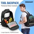 thumbnail image 2 of Electrician Backpack Large Tool Bag for Multi Tool Storage with Waterproof Oxford Fabric and Ergonomic Shoulder Straps, 2 of 8