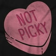 thumbnail image 2 of Not Picky Candy Heart Valentines Day Womens Slim Fit Graphic Tee Brisco Brands S, 2 of 3