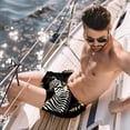 thumbnail image 2 of luoweisi Men's Beach Shorts Quick Dry Swim Trunks with Mesh Lining Zebra S, 2 of 5