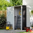 thumbnail image 2 of Sunmthink 3'x3' Small Metal Storage Shed, Storage with Lockable Doors, Garden Shed Tool Shed, Black, 2 of 7