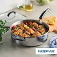 thumbnail image 3 of Farberware Brilliance 6 Quart Saute Pan with Lid and Helper Handle, Induction Compatible, Metal Utensil and Dishwasher Safe, Stainless Steel, 3 of 10