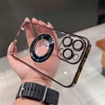 thumbnail image 1 of Magsafing-funda de teléfono con logotipo de aleación, cubierta transparente a prueba de golpes, chapado magnético, para iPhone 14, 11, 12, 13 Pro, Xs Max, Xr, X, 7, 8, 14 Plus Fivean unisex, 1 of 2