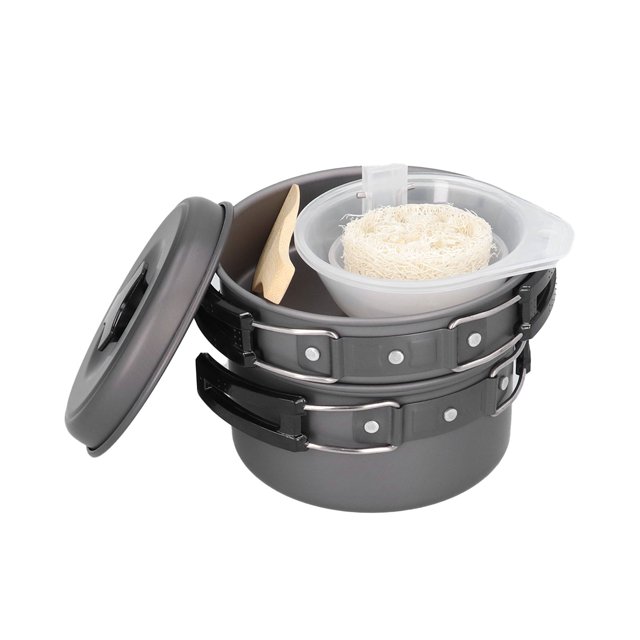 Juego De Cocina Para Exteriores, Utensilios De Cocina Portátiles Para Acampar, Kit De Desorden De Aluminio, Equipo De Cocina Para Exteriores, Juego De Cocina Para Mochileros, YLSHRF Portable Cookware Set