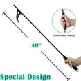 thumbnail image 3 of Black Iron Fireplace Poker, 40-inch Heavy-Duty Fire tongs with Heat-Resistant Grip, Fire Pit tool for indoor Wood Stoves, Outdoor Bonfires and Fireplace Fire Management, 3 of 5
