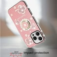 thumbnail image 4 of For iPhone 16 PRO MAX Case Crystal Studded Ringstand Bling Cover +Tempered Glass, 4 of 4