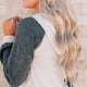 thumbnail image 5 of Sudaderas con capucha para mujer Camisa de manga larga Bloqueos de color Botón de poliéster suave y cómodo Sudadera con capucha para mujer para uso diario Gris L, 5 of 7