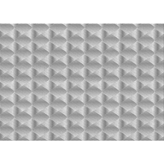 Ahgly Company Machine Washable Indoor Rectangle Transitional Platinum Silver Gray Area Rugs, 4' x 6'