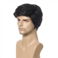 thumbnail image 2 of 5X Peluca de Moda Peluca SintéTica Recta Corta Negra Masculina para Hombres Pelucas de PeluquíN Negro Natural Realista para Hombres, 2 of 5