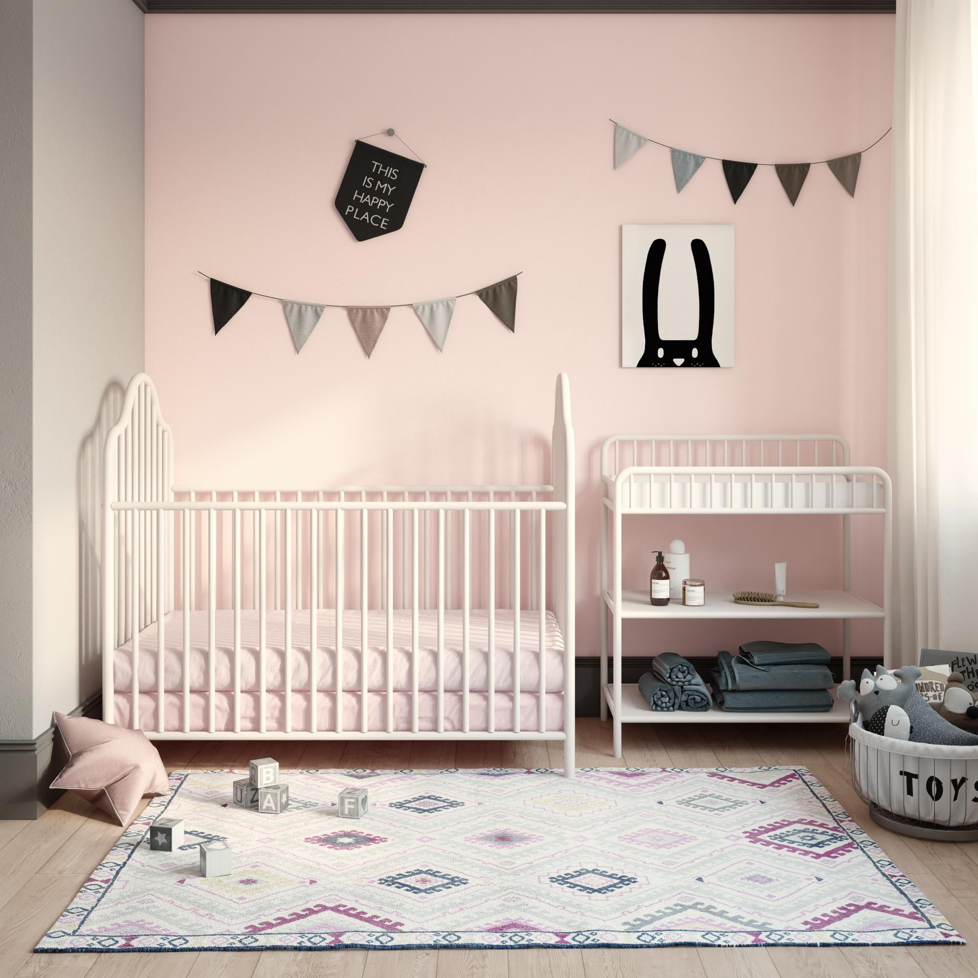 Little Seeds Rowan Valley Lanley Crib and Changing Table Set, White -  Walmart.com