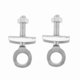 thumbnail image 3 of 4Pzs Tono de Plata Cadena de Fuerte Trasero de Diamante de Metal, 3 of 5