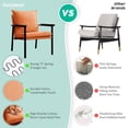 thumbnail image 6 of Fairyland Linen Fabric Modern Accent Chair with Metal Frame, Upholstered Club Chair, Clearance Arm Chair for Small Space and Office, Orange, 6 of 9