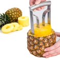 thumbnail image 5 of Cuchillo para piña 1 pelador de piña mediano de acero inoxidable: corta rápidamente piñas y elimina los núcleos, hoja más gruesa con mango ergonómico, pelador para utensilios de cocina, 5 of 5