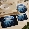 thumbnail image 6 of Jellyfish Ocean Style 4Pcs Shower Curtain Set Shower Curtain Set with Carpet Bath Mat, 6 of 8