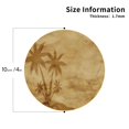thumbnail image 2 of Naloa Retro Palm Tree Leather Coasters for Drinks, Durable Drink Coasters 4 Set for Tabletop Protection, Luxurious Home Décor and Housewarming Gift ( {designName})Round Shape, 2 of 6